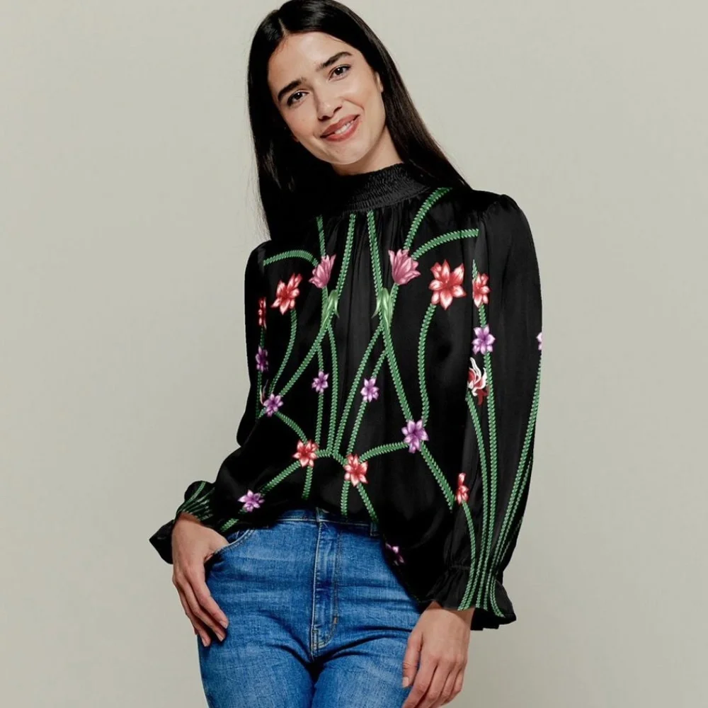 NWT | Tucker NYC Silk Stella Top - Picture 3 of 7